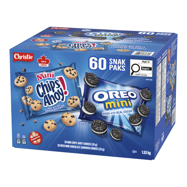 Oreo and Chips Ahoy mini cookie snack packs